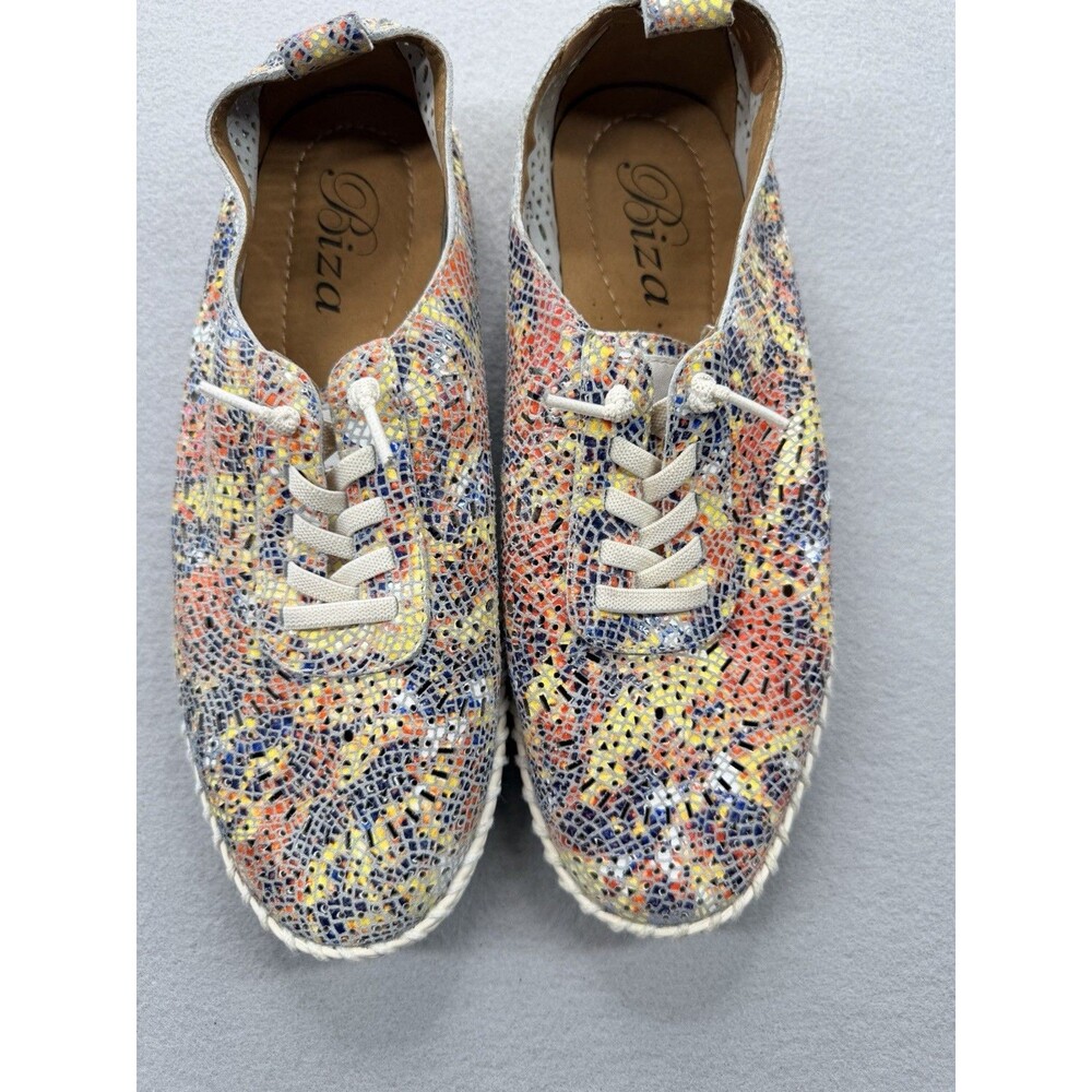 Biza Raven Women’s EU 39 Leather Lace Up Shoes Multicolor Perforated Comfort